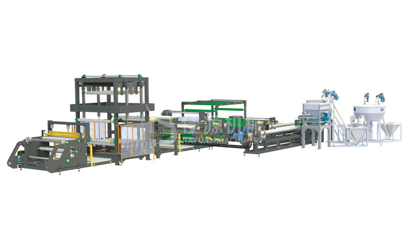 machine de revêtement par extrusion simple vis double face