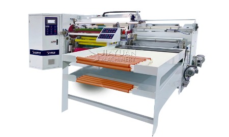 machine de rembobinage entièrement automatique à trois arbres